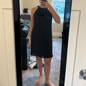 Reversible black/zebra dress